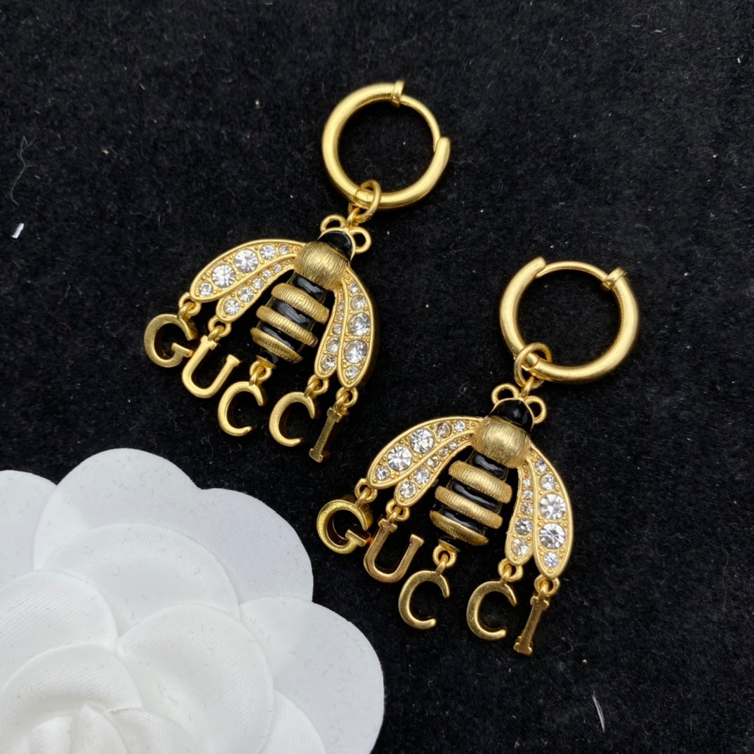 Premium Bee Element Drop Earrings