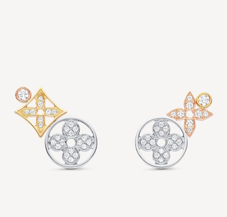 Four Leaf Clover Flower Stud Earrings