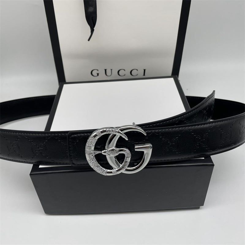 GG Luxury Printed Letter Leather Belt