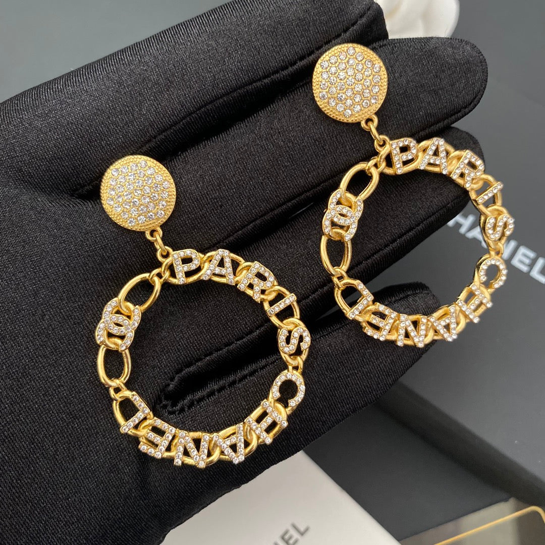 Engraved Hoop Earrings