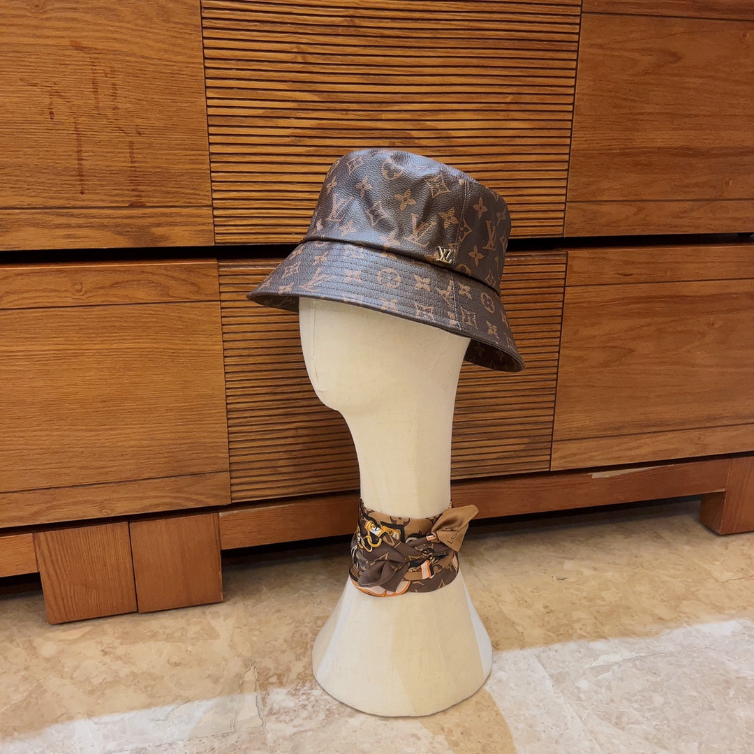 Classic Monogram Leather Bucket Hat