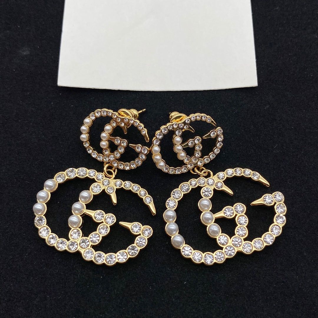 Pearl Diamond Panel Earrings