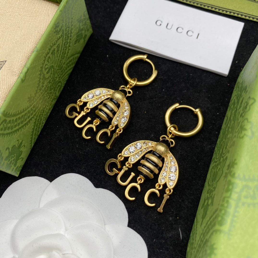 Premium Bee Element Drop Earrings