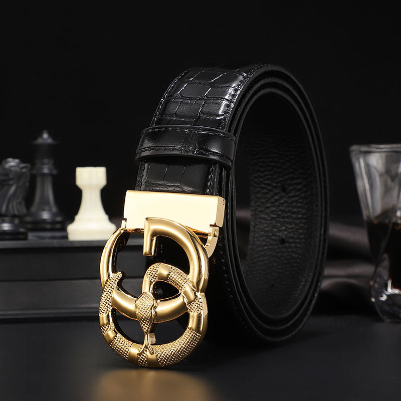 3 Colors luxury printed letter leather belt