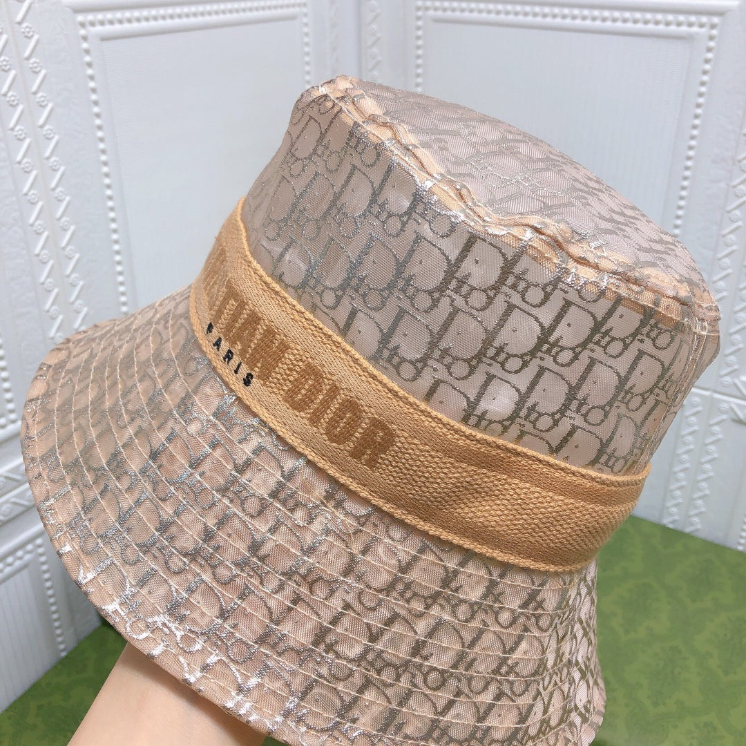 Organza Letter Logo Bucket Hat