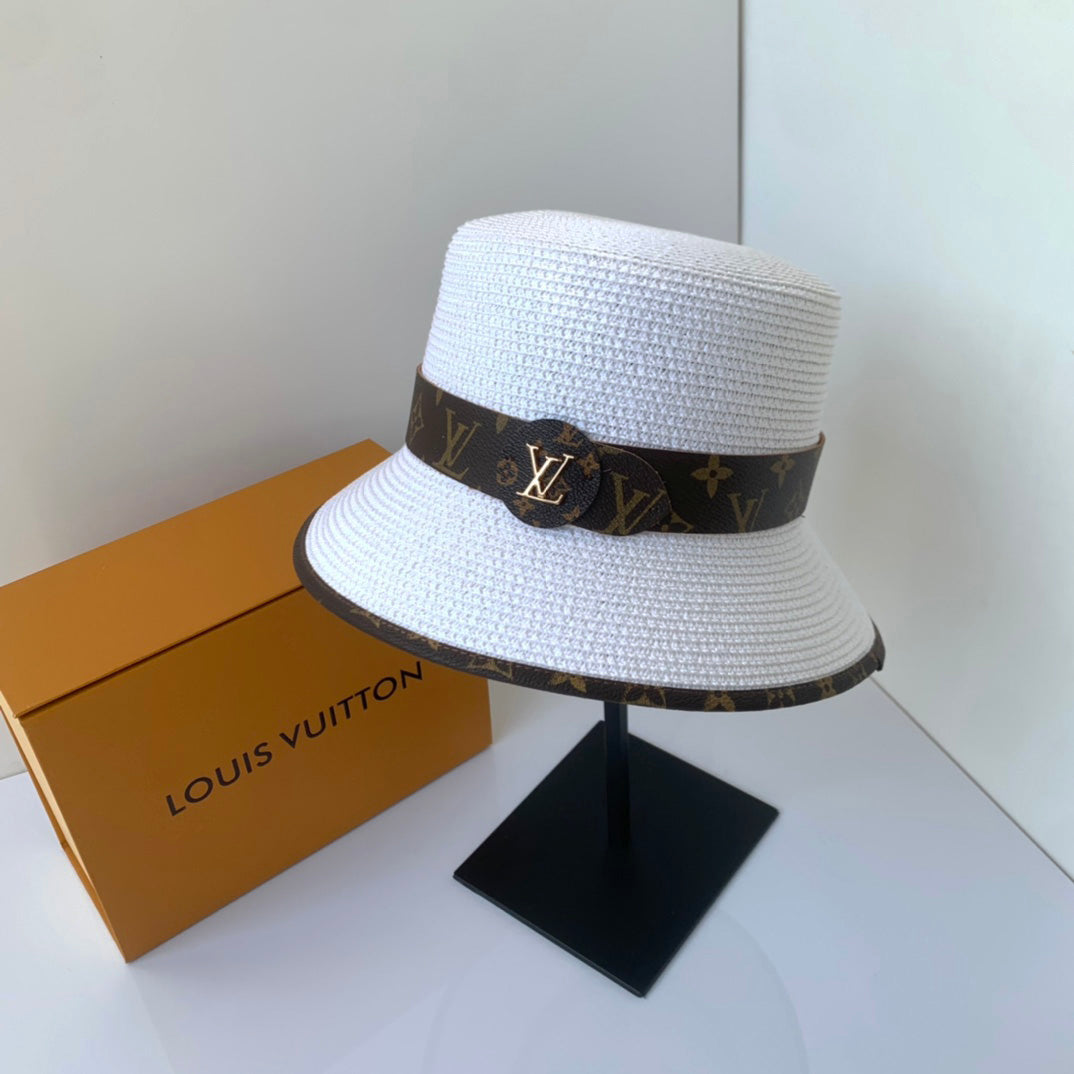 Hot Selling Monogram Straw Bucket Hat