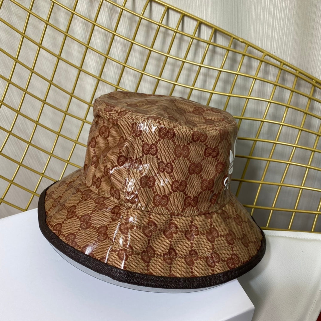 Crystal Canvas Trefoil Print Bucket Hat