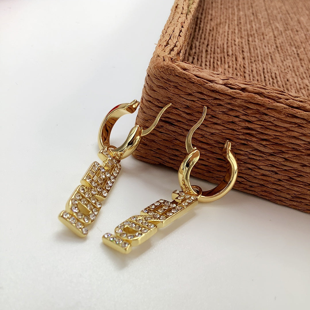 Diamond Logo Earrings