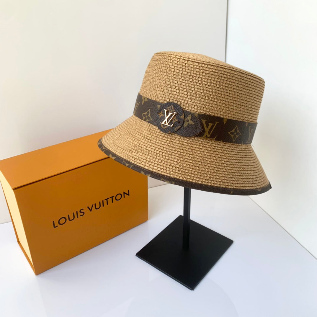 Hot Selling Monogram Straw Bucket Hat