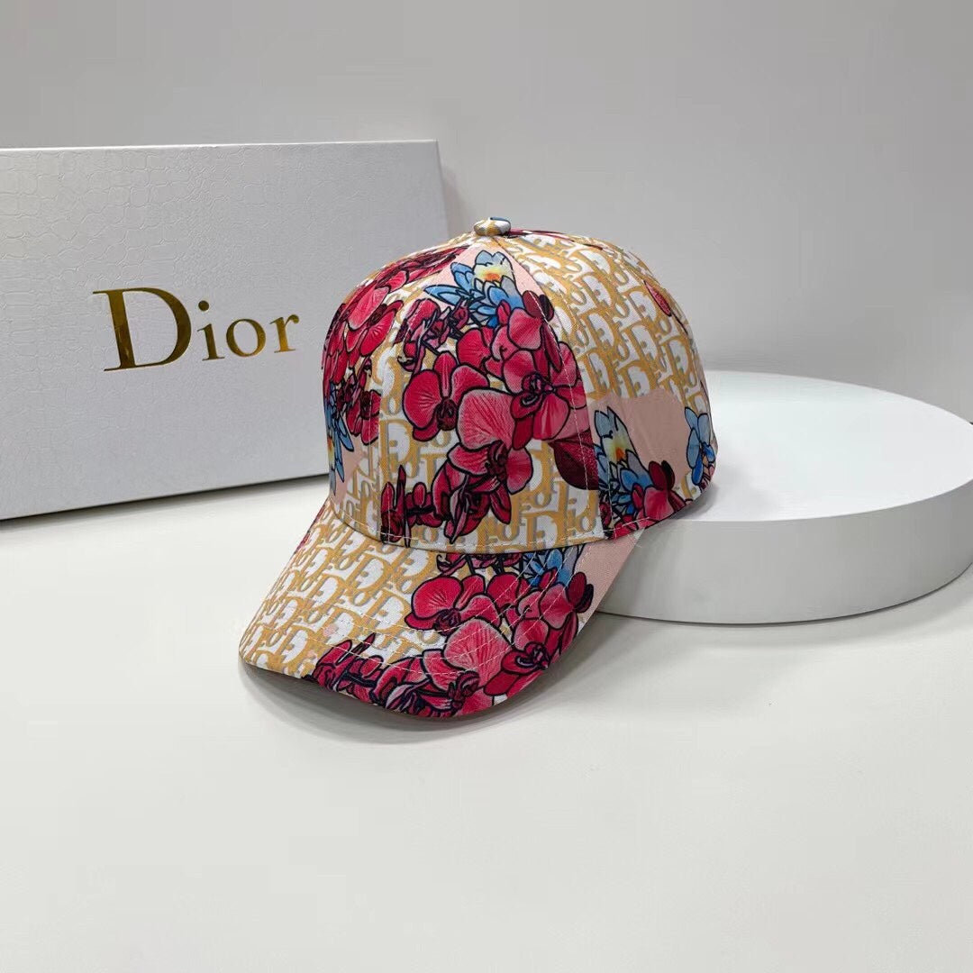 Colorful Floral Letter Print Baseball Cap