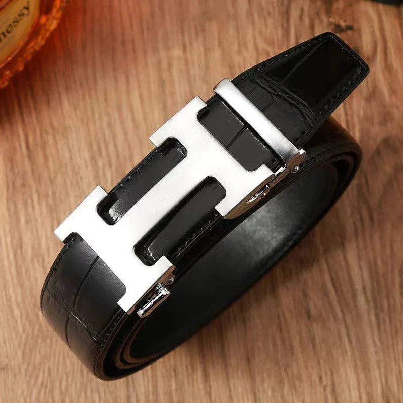 3 Colors Classic Alphabet Buckle Leather Belt