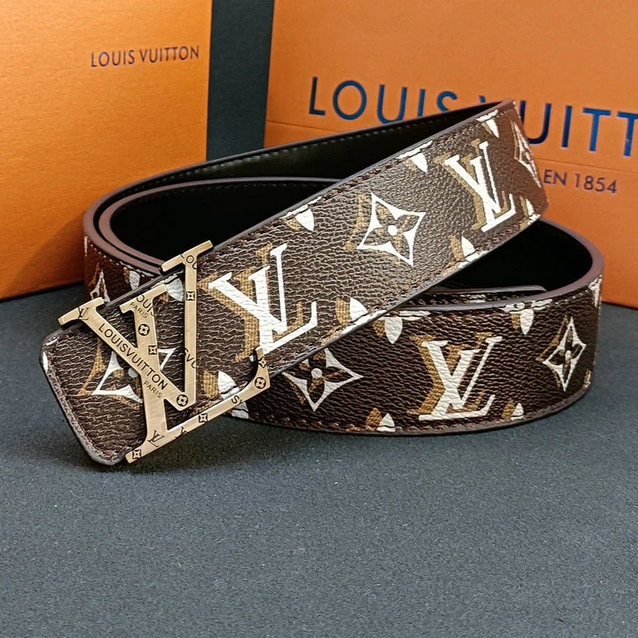 3 Colors  luxury four-leaf clover double shadow printed belt