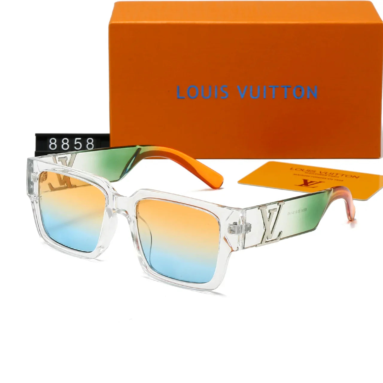 New Square Gradient Millionaire Sunglasses 8858