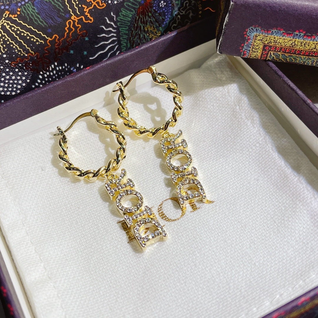 Hook Diamond Earrings