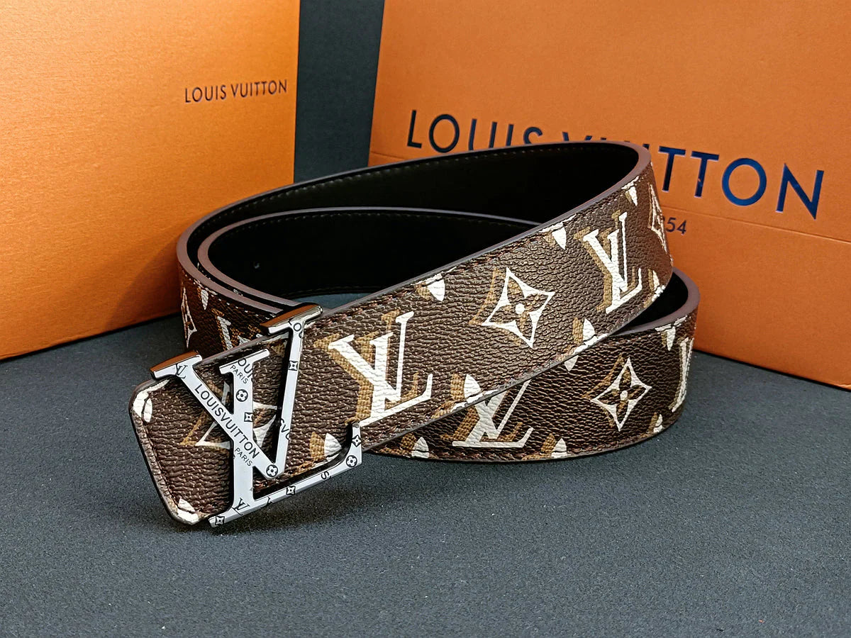 3 Colors  luxury four-leaf clover double shadow printed belt