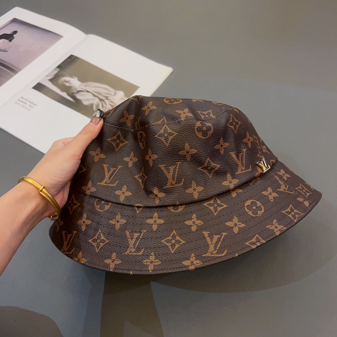 Classic Monogram Leather Bucket Hat