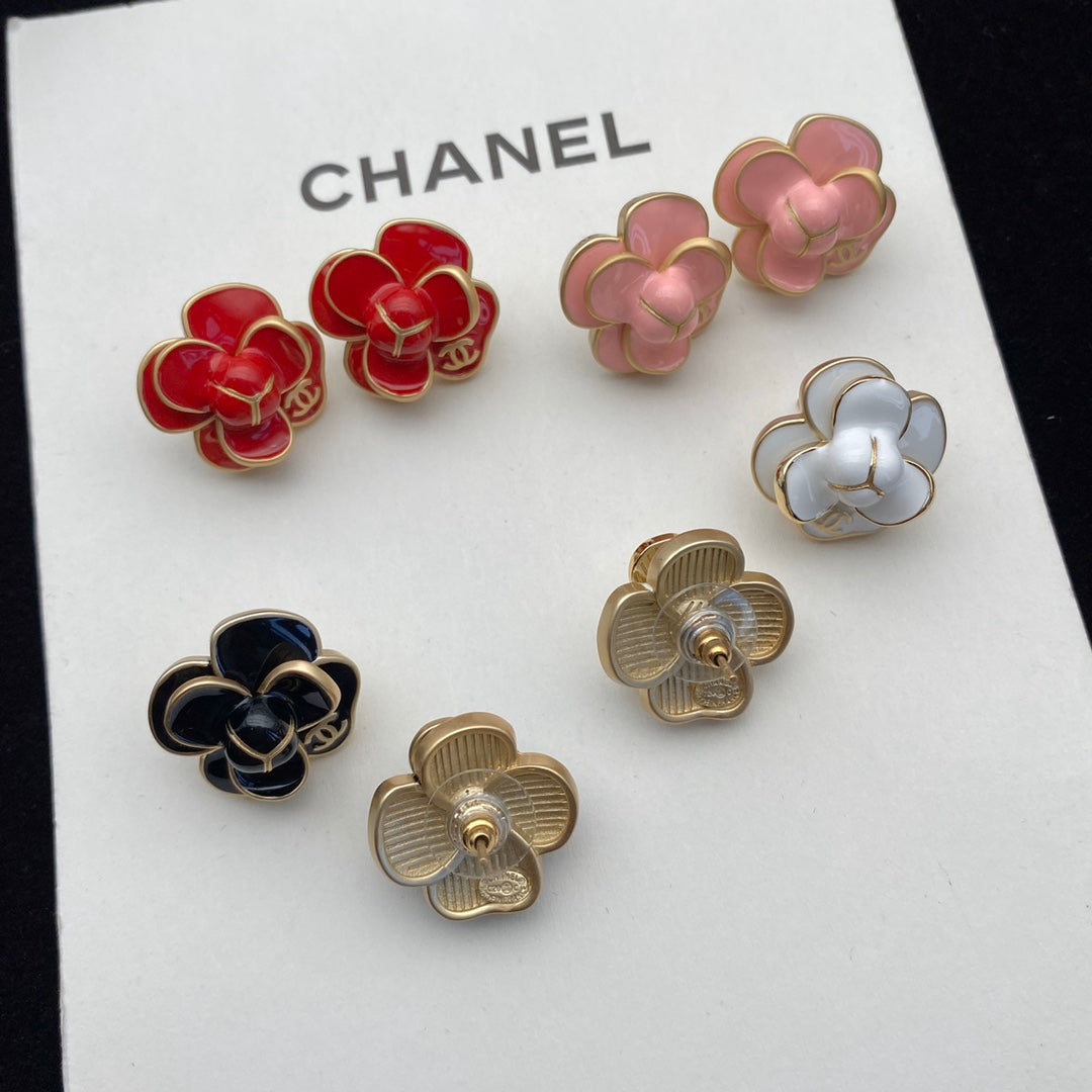 Elegant Camellia Stud Earrings