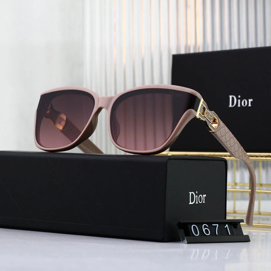 Curved personalized square frame sunglasses