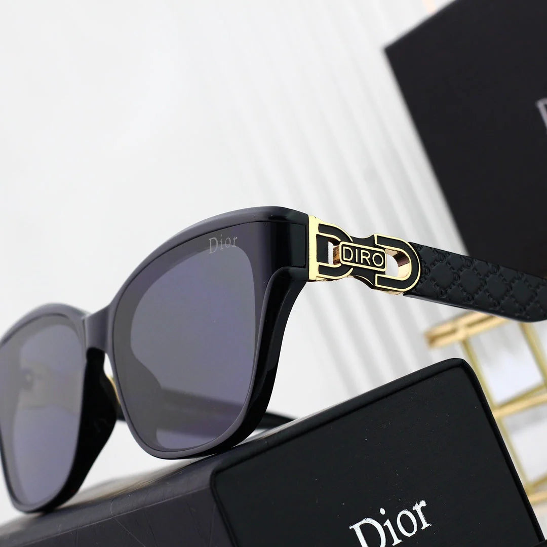 Curved personalized square frame sunglasses