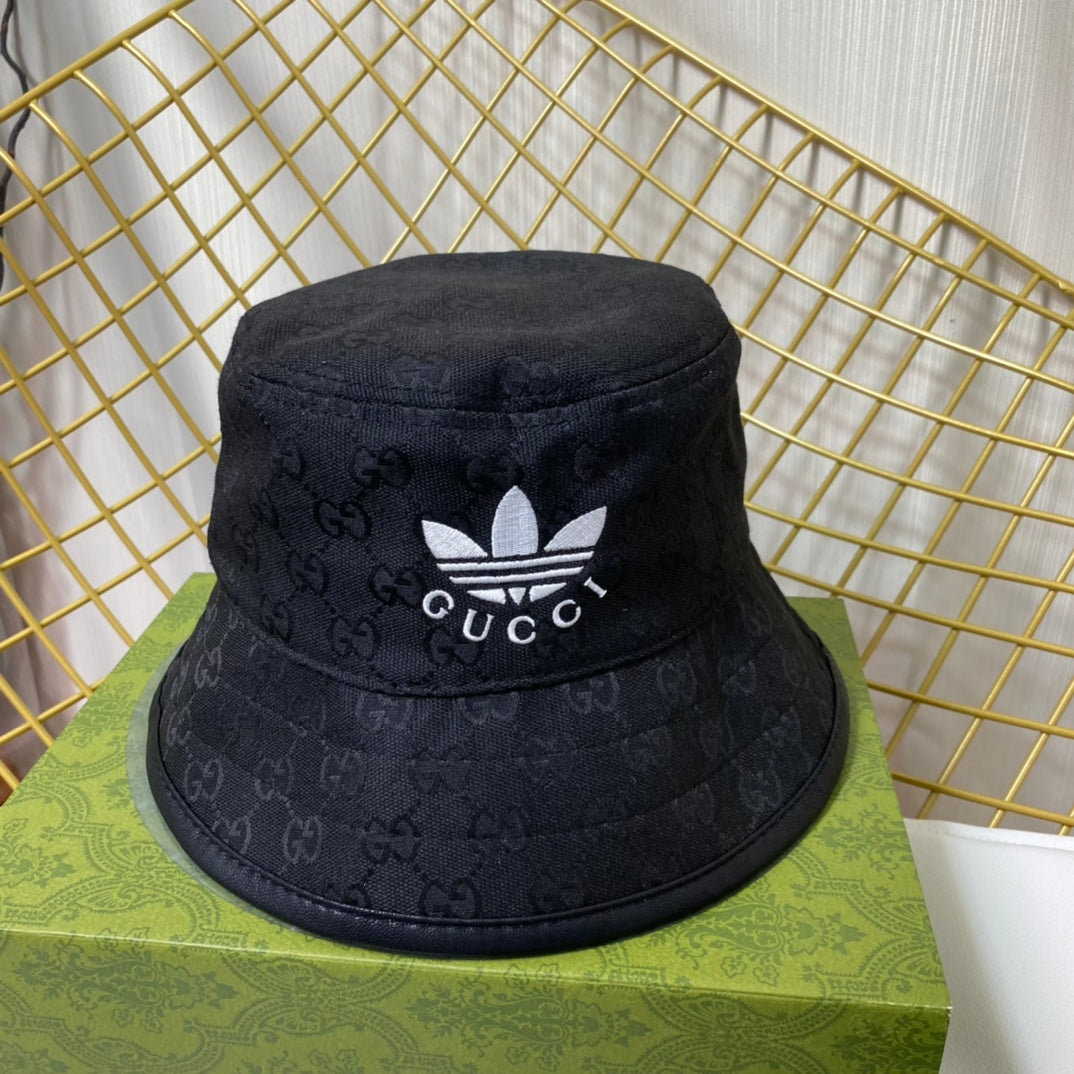 Joint Monogram Embroidered Bucket Hat