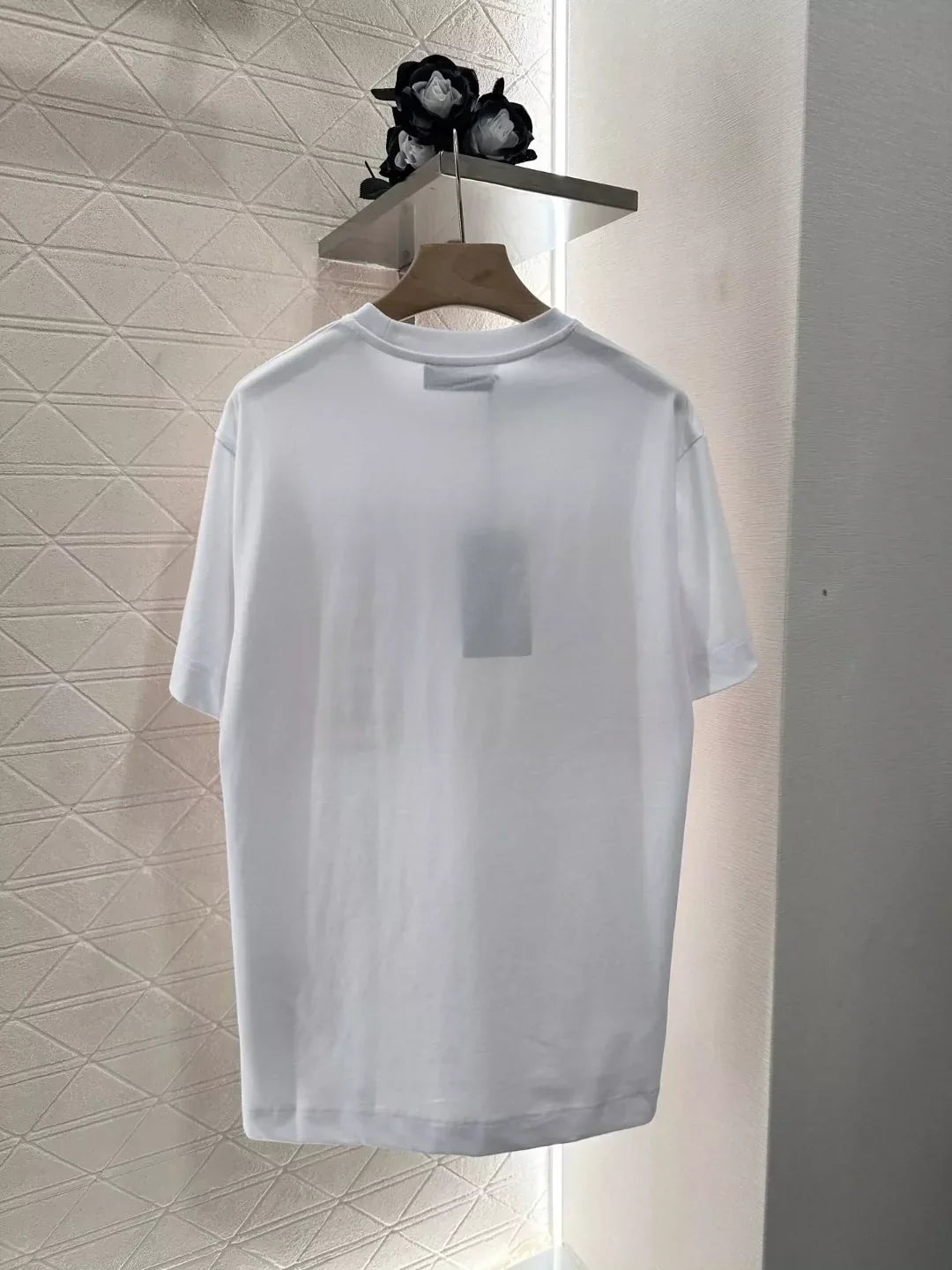 G 25 New Round Neck Striped Letter Short Sleeve T-Shirt