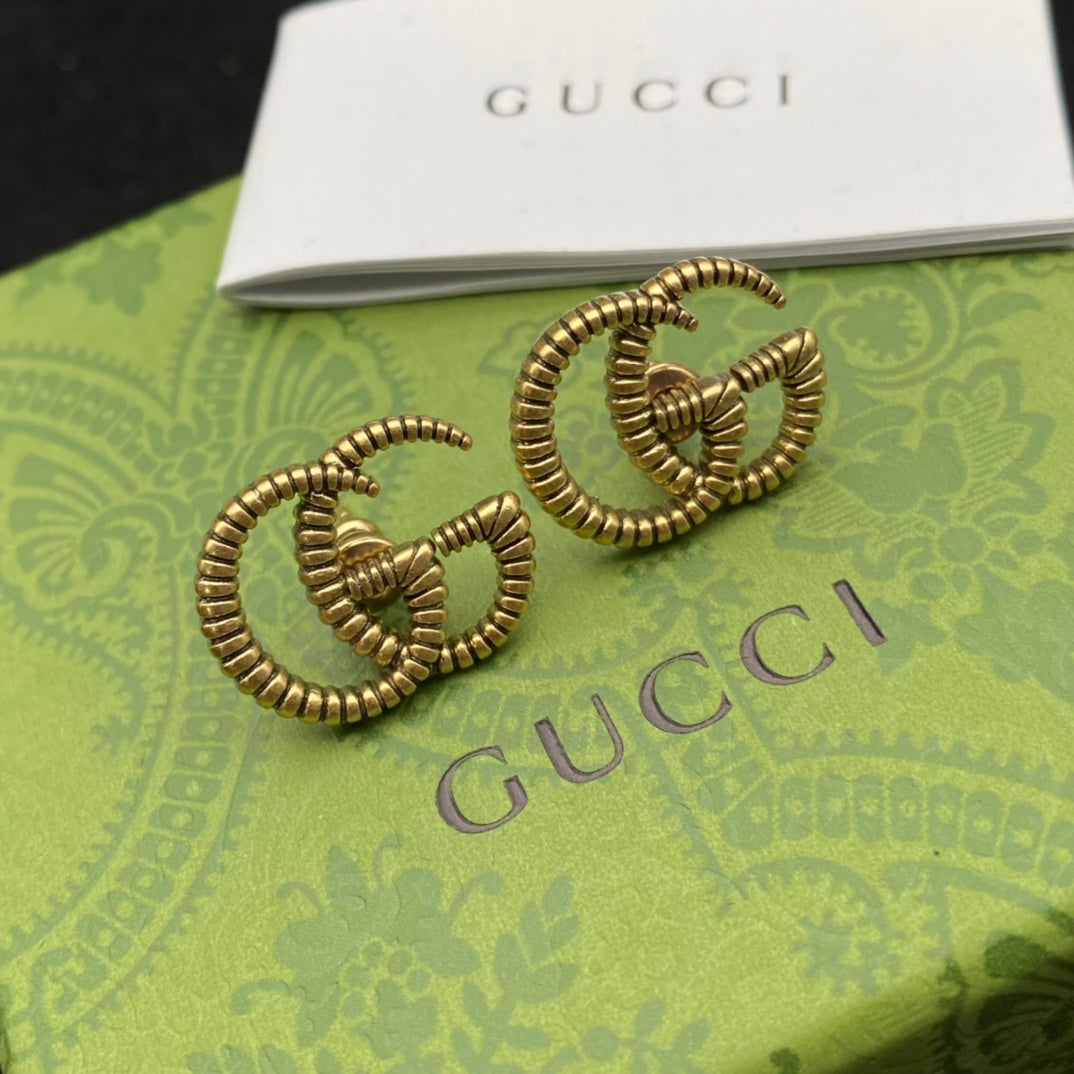 Vintage Double G Stud Earrings