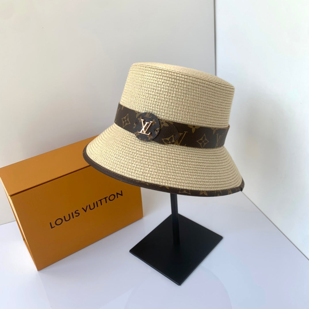 Hot Selling Monogram Straw Bucket Hat