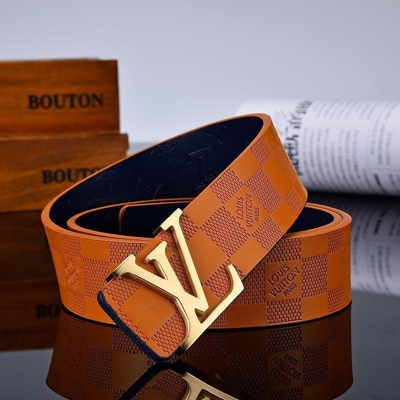 3 Colors Luxury New Letter Brown Leather Belt