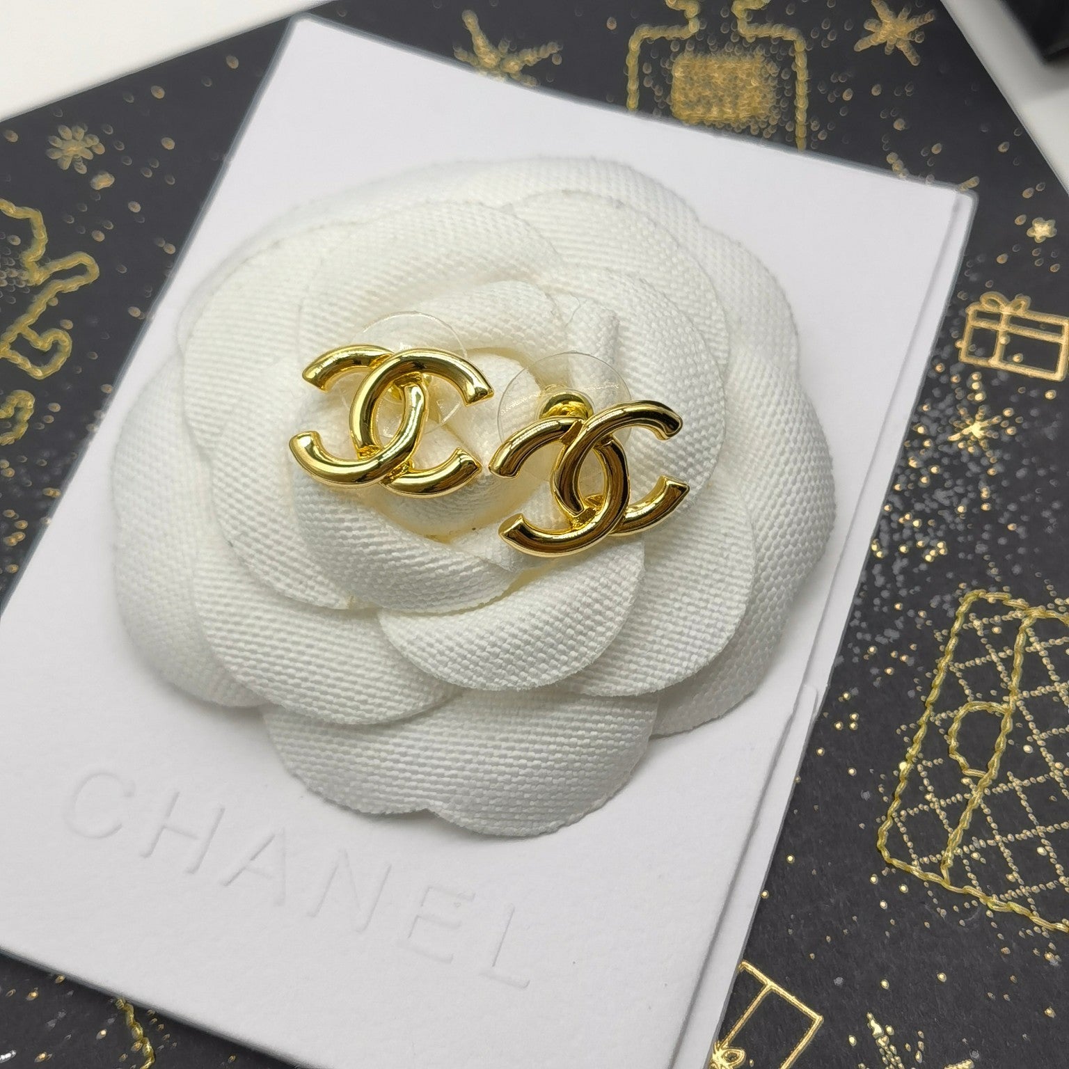 Golden Double C Earrings