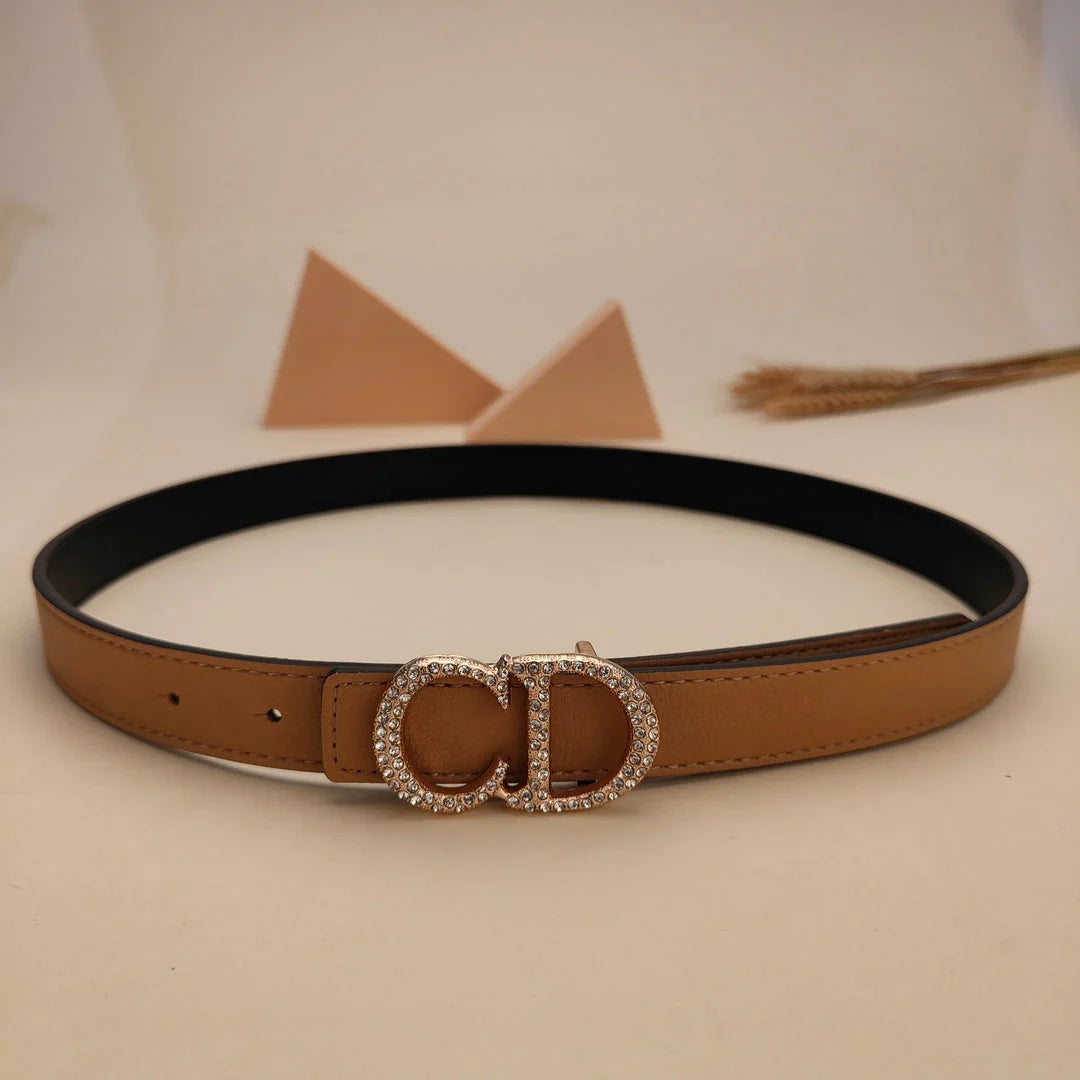 7 Colors Fashion Pearl Alphabet Ladies Leather Belt