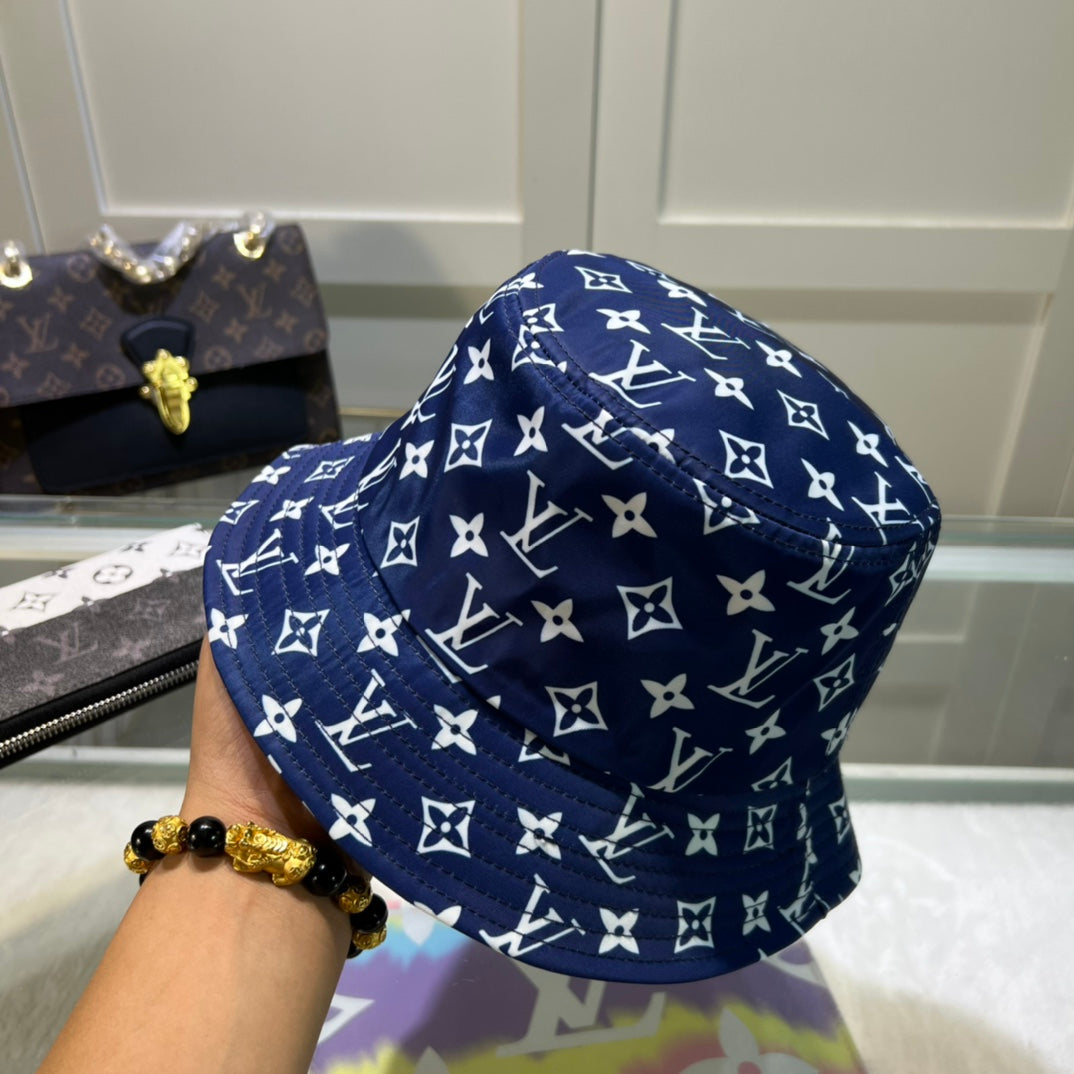 Vintage Monogram Print Bucket Hat