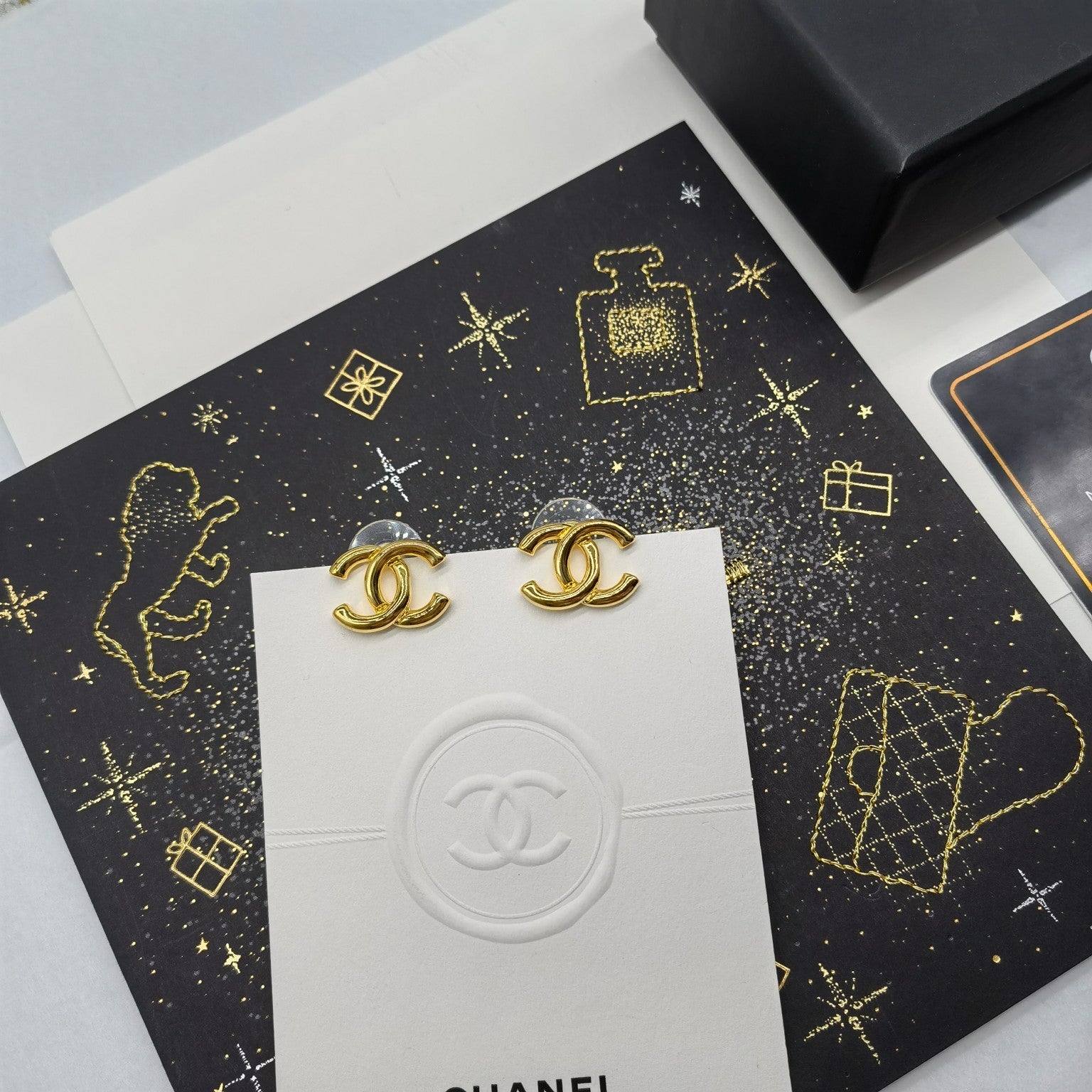 Golden Double C Earrings