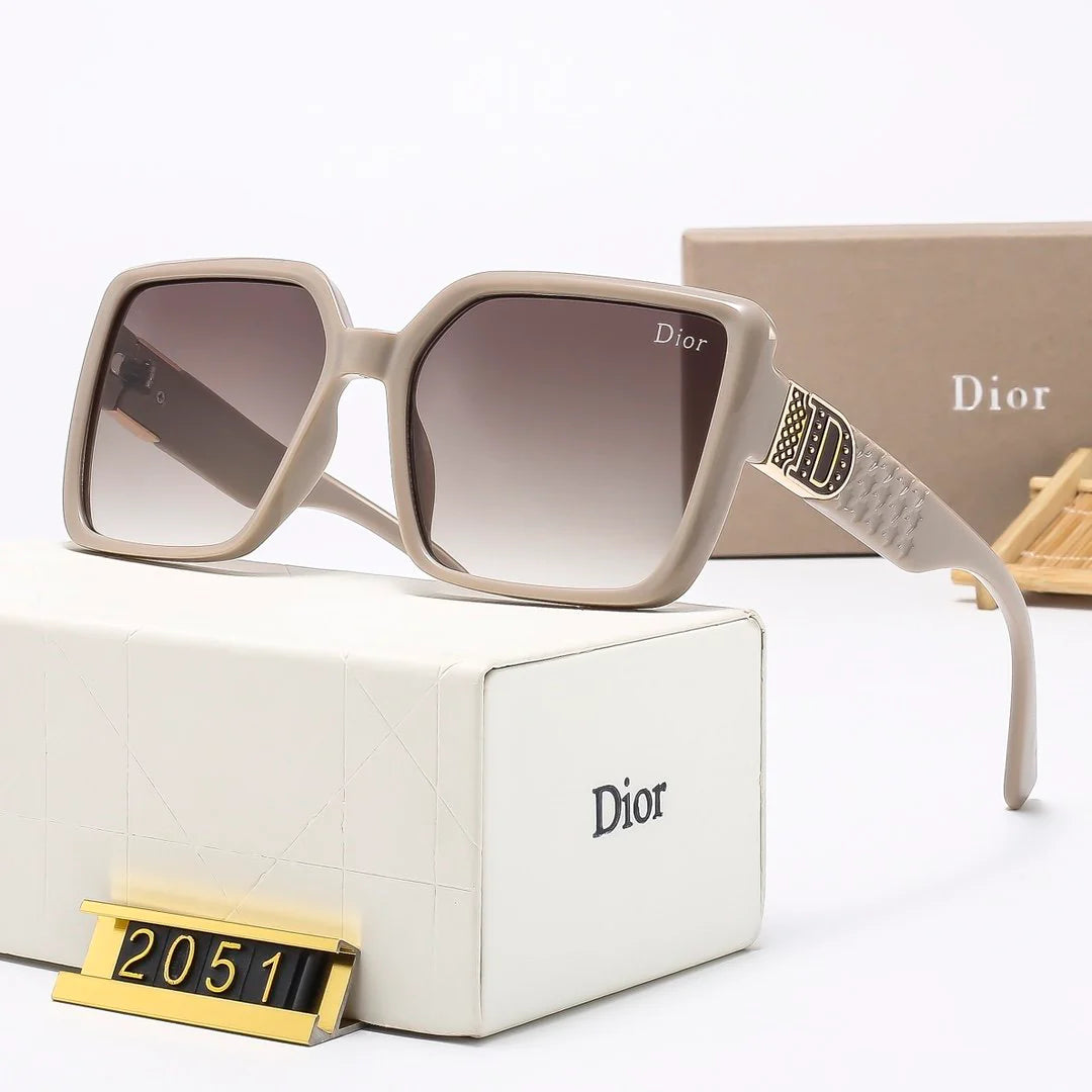 Trendy square frame sun protection sunglasses