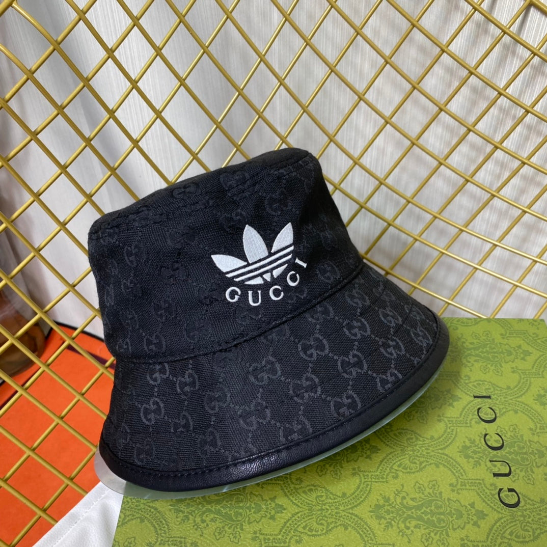 Joint Monogram Embroidered Bucket Hat