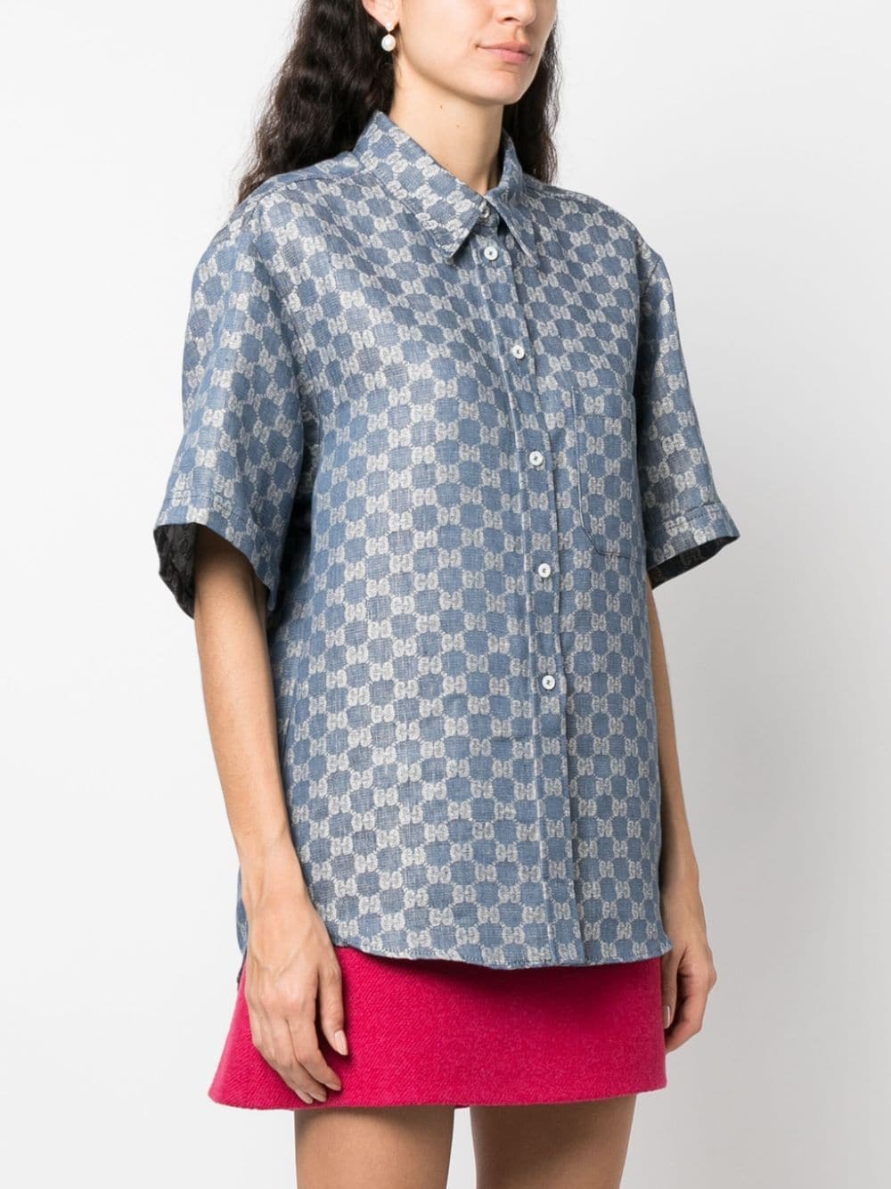 linen jacquard shirt