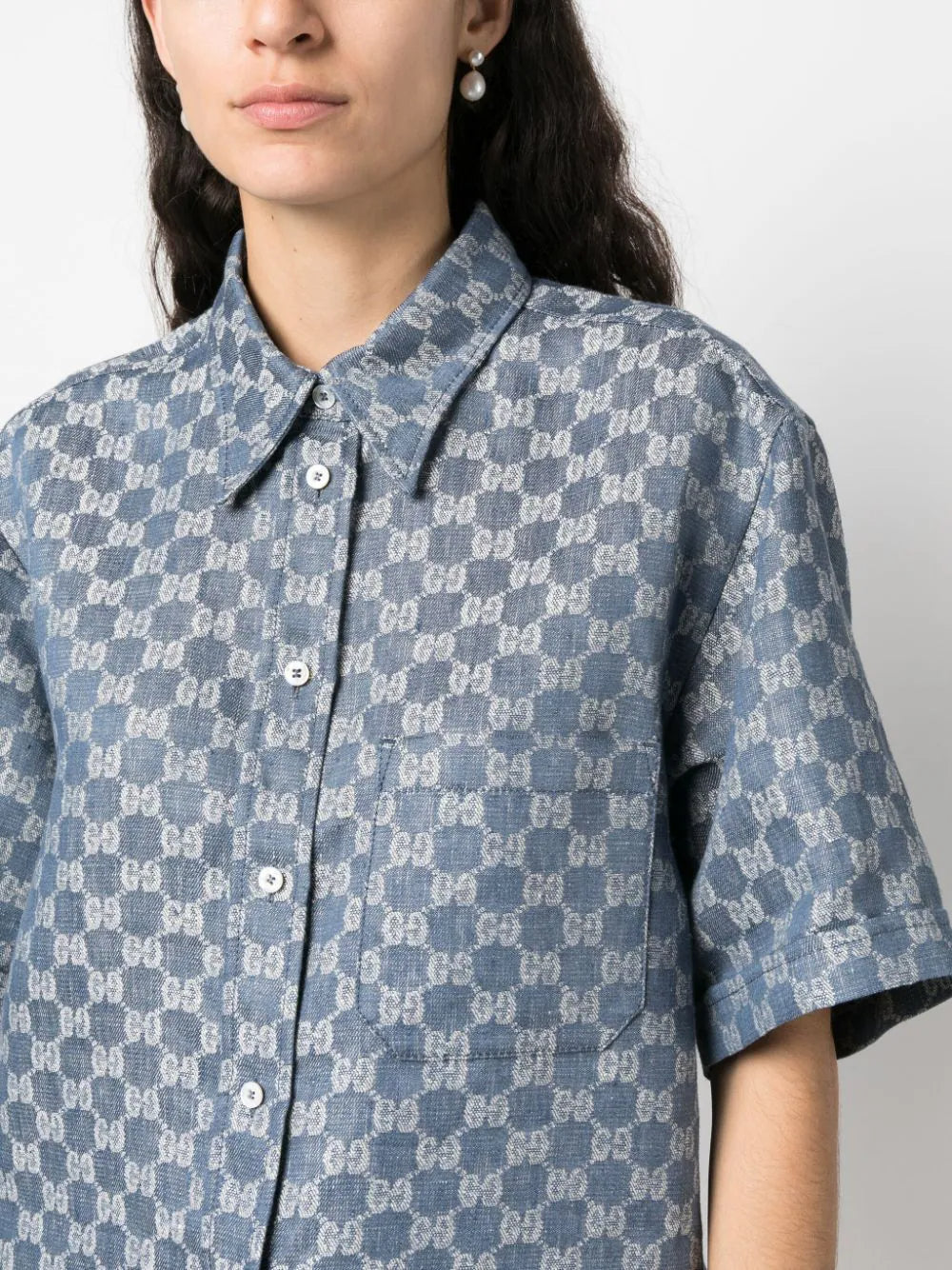 linen jacquard shirt