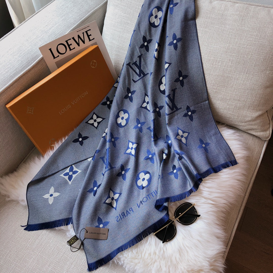 L Premium Tencel Cotton Jacquard Scarf