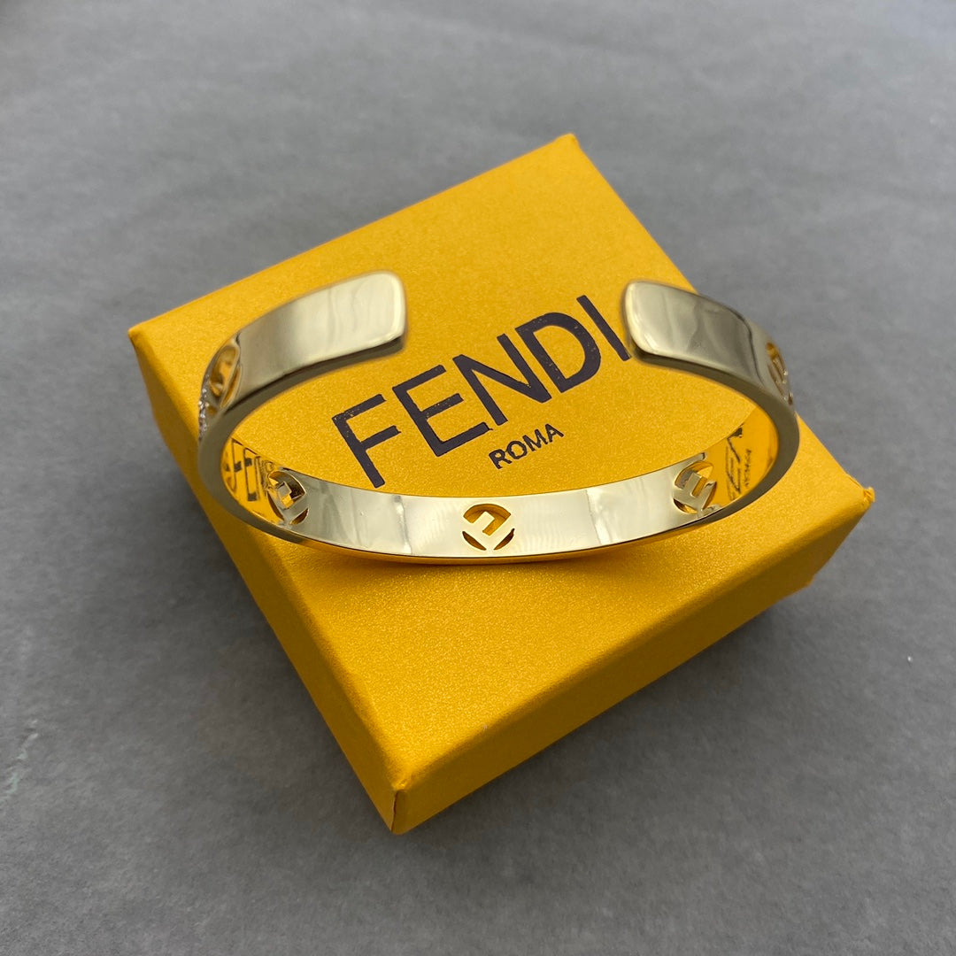 Gold-color F Bracelet