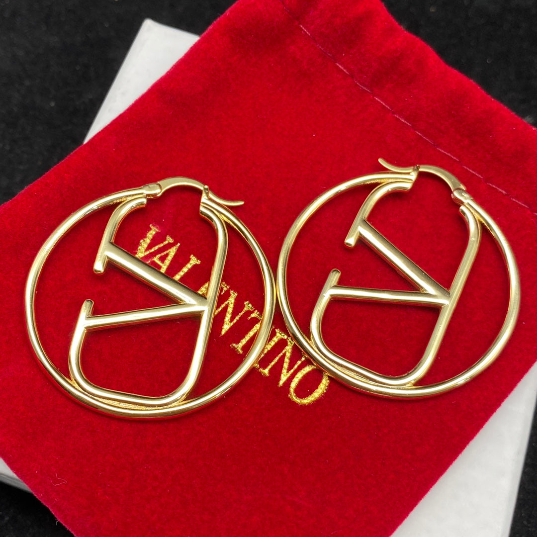 Classic Logo Large Round Earrings