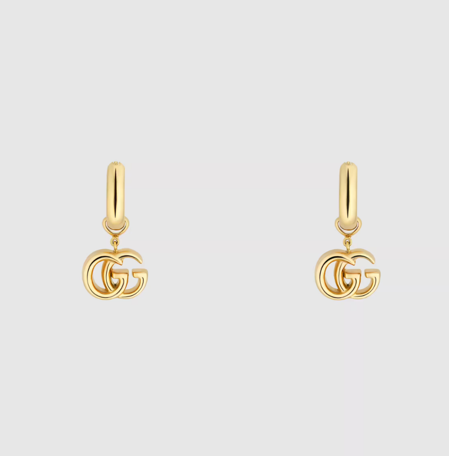 Double G Drop Hoop Earrings