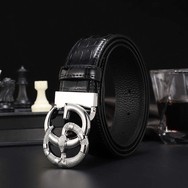 3 Colors luxury printed letter leather belt