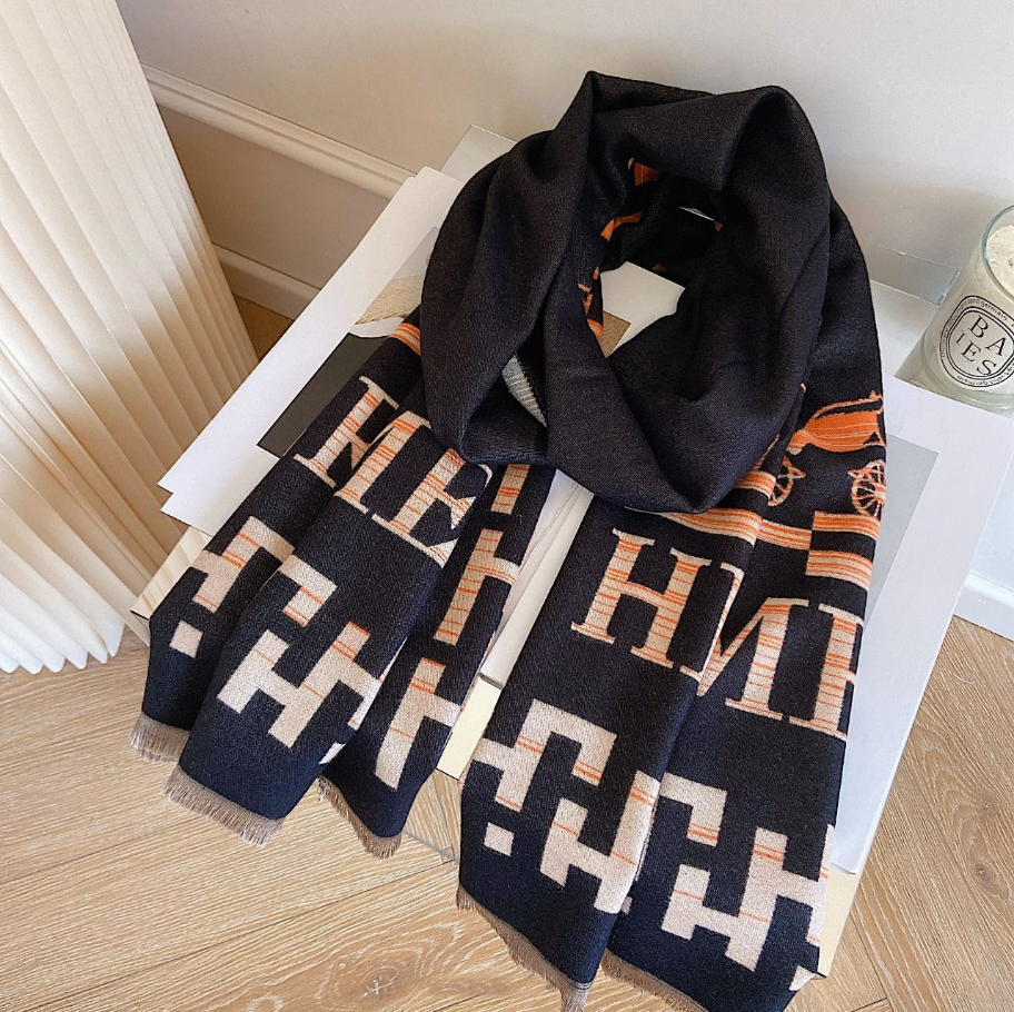 Premium Cashmere Jacquard Scarf Shawl