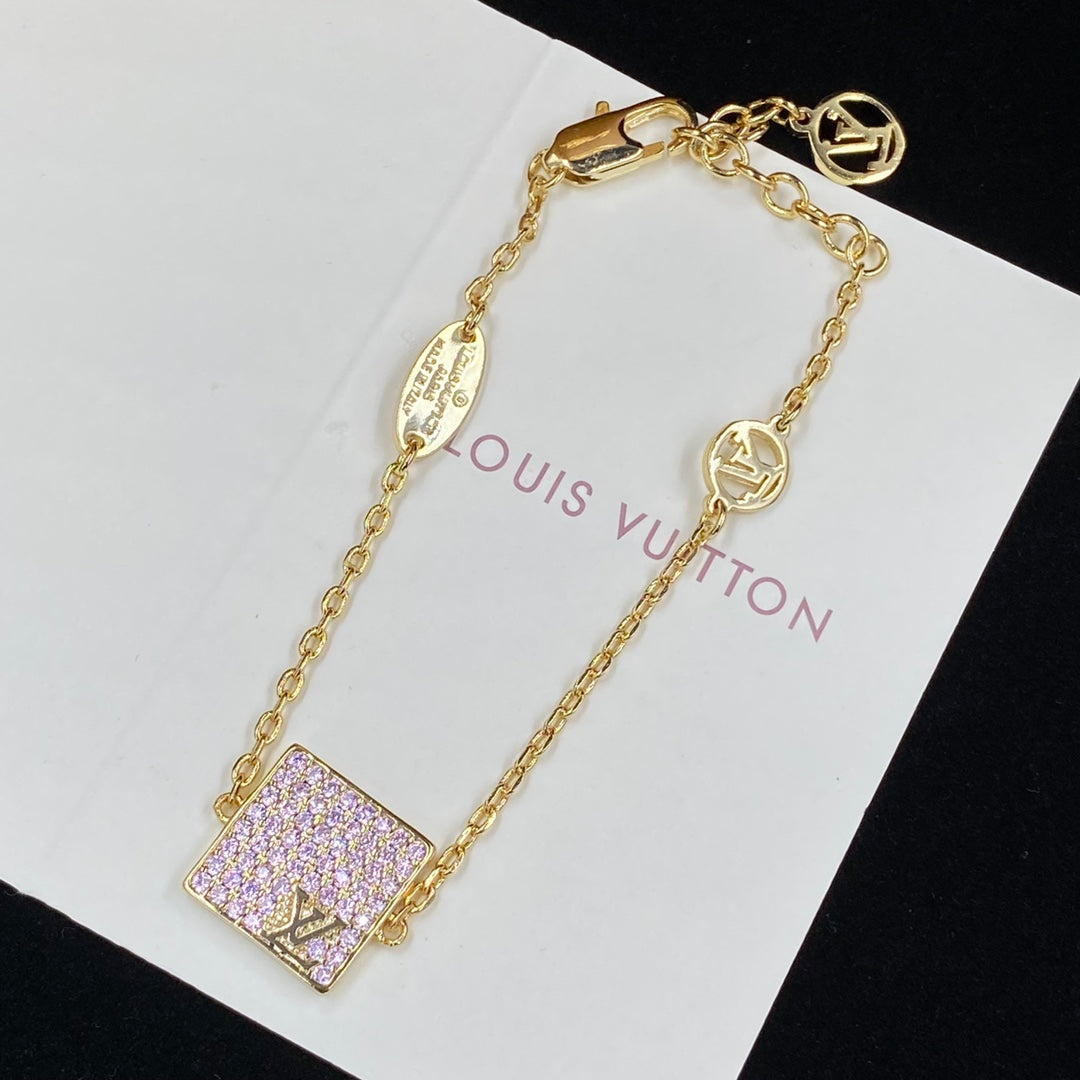 Diamond Square Bracelet Necklace