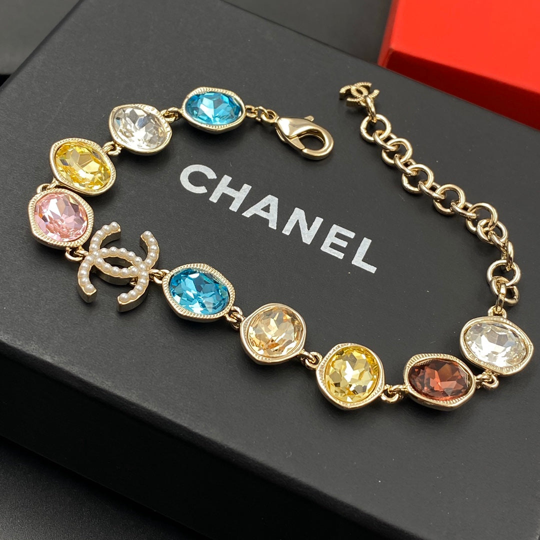 Fashion Double C Colorful Masonite Bracelet