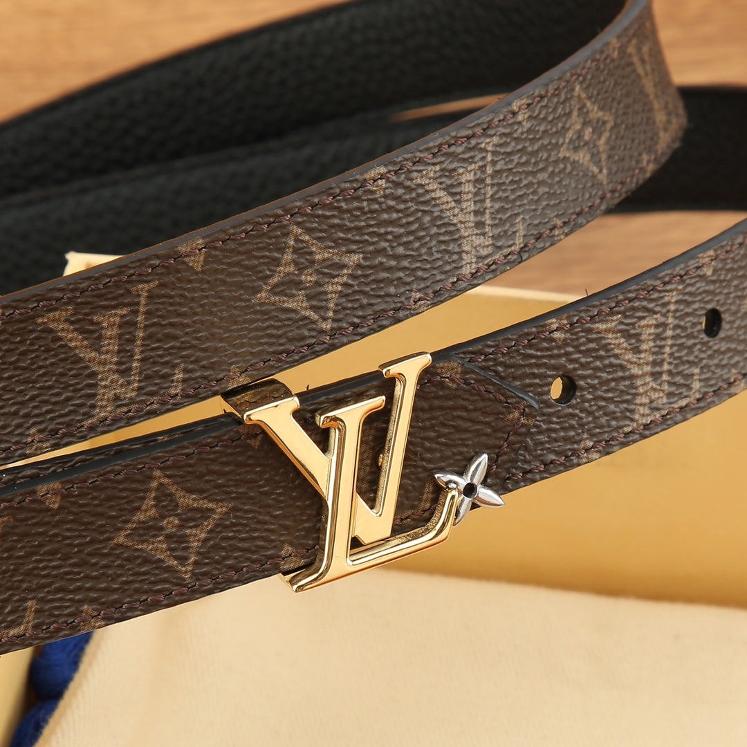 Reversible Solid Calfskin Belt Width 2.0cm