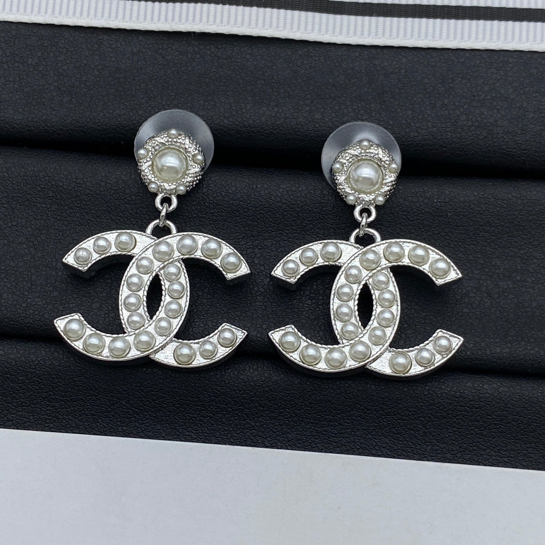 Classic Pearl Logo Earrings