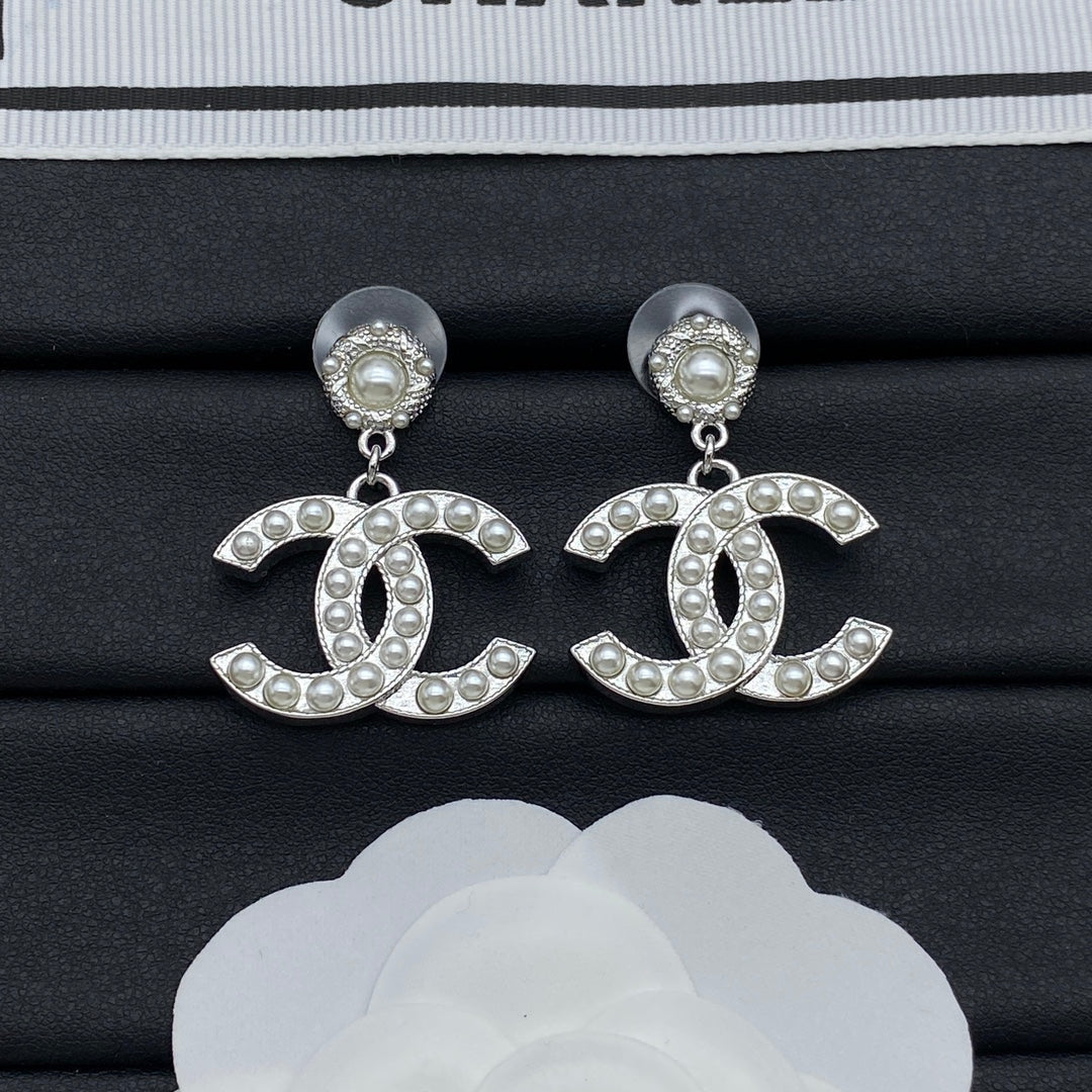 Classic Pearl Logo Earrings