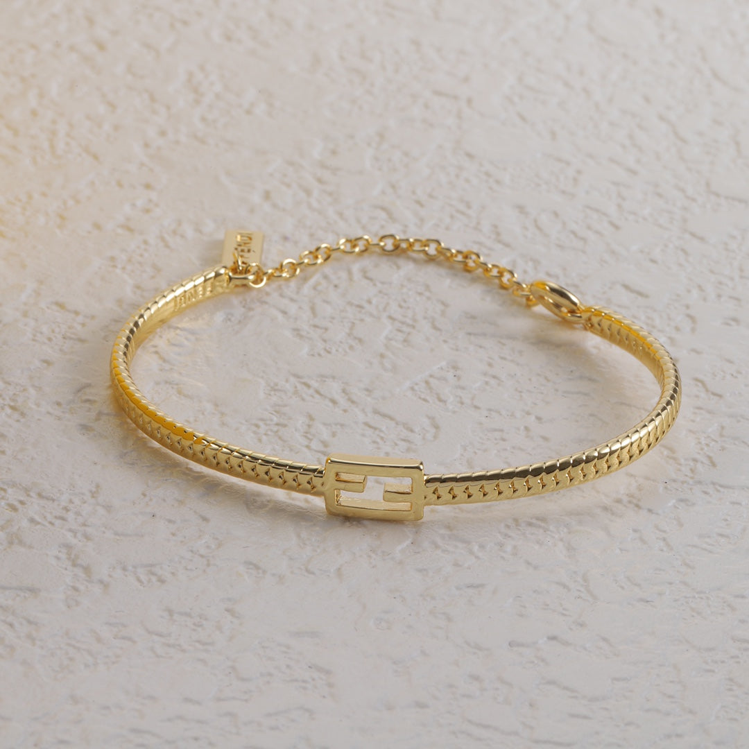 Gold-coloured Baguette  Bracelet