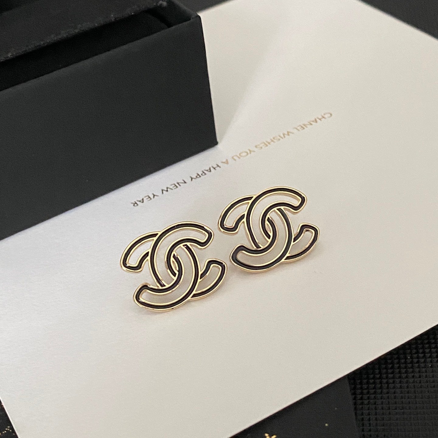 Stylish Transparent Letter Logo Earrings