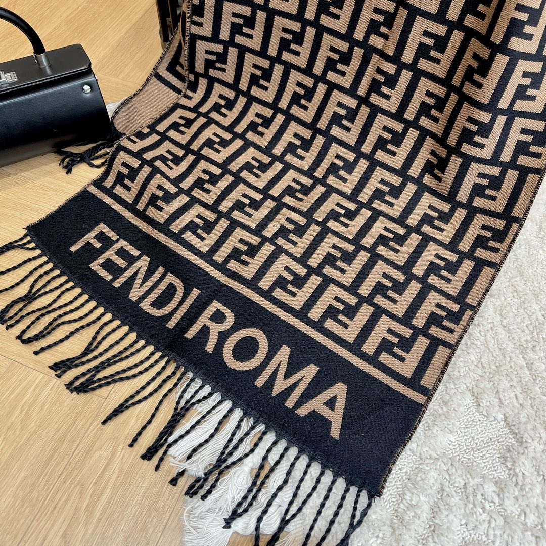 Vintage F Embossed Scarf